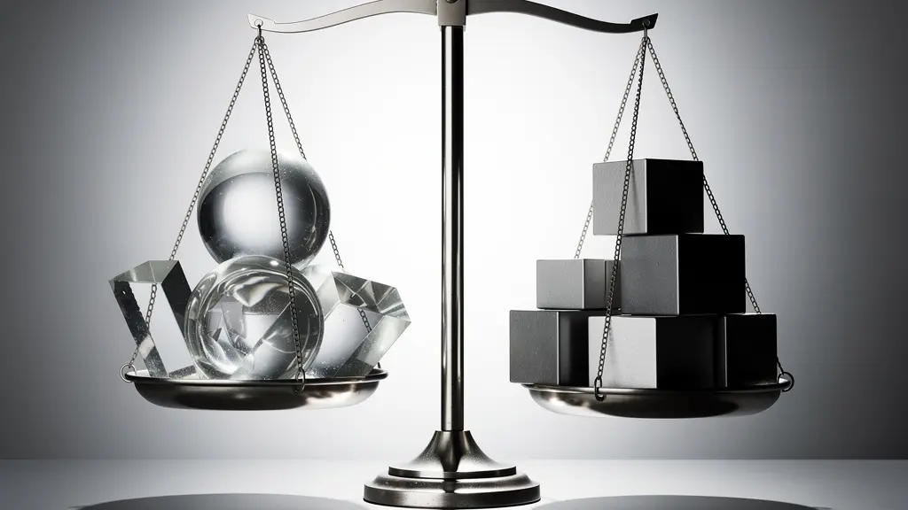 Représentation visuelle du démembrement de propriété avec balance équilibrée entre usufruit et nue-propriété