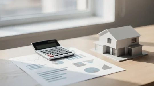 Analyse financière d'indicateurs de performance immobilière sur bureau professionnel